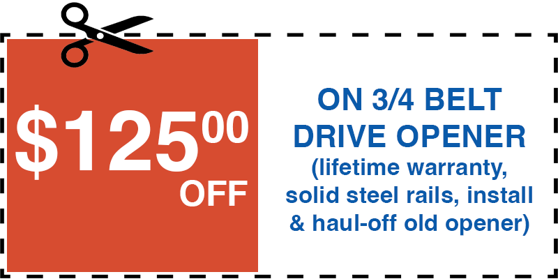 125 off garage door opener inwood